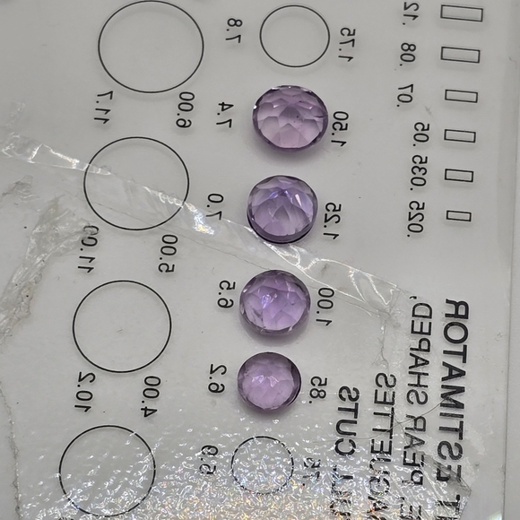 AAA Natural Amethyst Faceted Gemstone ,Round 4pc Loose Gemstones - Picture 4 of 4